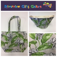 Large Tote Bag - Elephants